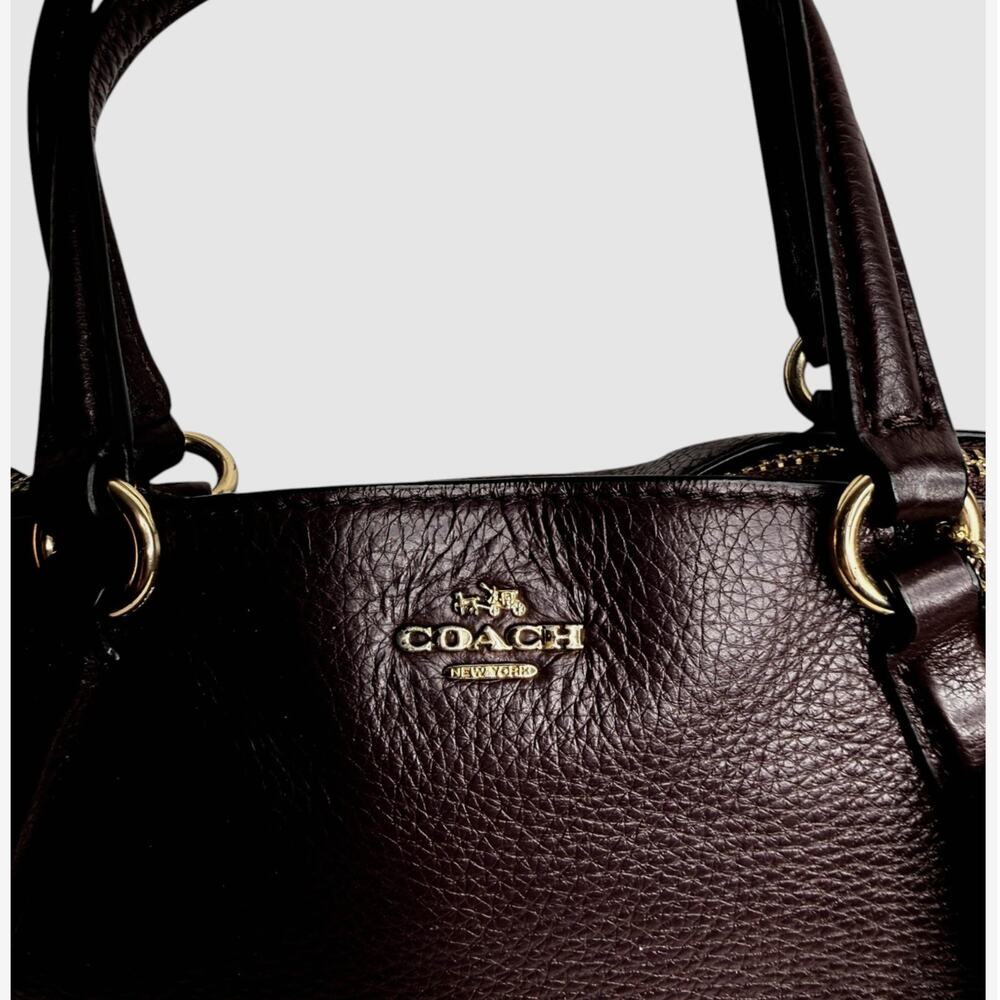 Coach Mini Kelsey Satchel  Deep Purple Crossbody Bag